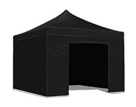DIVINA GARDEN Telo Laterale 3x2mt Nero Impermeabile di Ricambio per Gazebo richiudibile