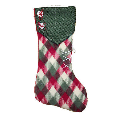 Calza VUOTA scozzese lana 36 cm Befana Epifania calze hempty stocking Epiphany