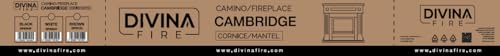 Cornice per camino rivestimento in legno L110xP36xH100 Cambridge Noce