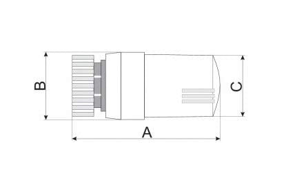 Hydroland Comfort Plus Testa termostatica Termostato per radiatore Valvola termostatica per radiatore Sistema di riscaldamento Valvola di controllo della temperatura Bianco M30 x 1,5 mm (6-28 ° C)