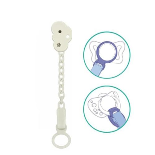 CHICCO Catenella EasyClip Nuvola | All You Can Clip, Catenena Portaciuccio, Morbide Clip per Bambino Adatta a Succhietti con Anello e Succhietto con Bottone
