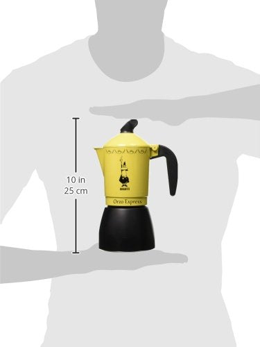 Bialetti Caffettiera Orzo Express, 4 Tazze, Pensata per preparare un Orzo Espresso, Non adatta a induzione, Giallo