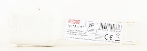 ROSI ADATTATORE 90° ULTRAPIATTO 10A 2P+T/PRESA 10A 2P+T BIANCO SERIE EMILIA FLAT