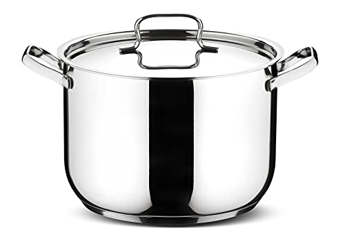 Lagostina Sfiziosa Set di Pentole Induzione, Gas e Forno in Acciaio Inox 18/10, 24 Pezzi, Fondo Lagoseal Plus, con 5 Casseruole, 3 Pentole, Bollilatte, 8 Coperchi, 7 Utensili Cucina