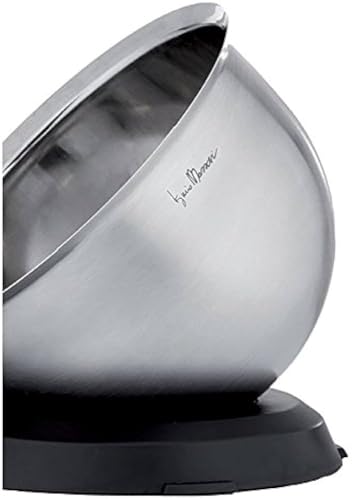 GHIDINI Bastardella Ciotola Bacinella 3,5L in Acciaio Ø22cm con Base In Gomma per Inclinare e Mescolare | Firmata da Iginio Massari