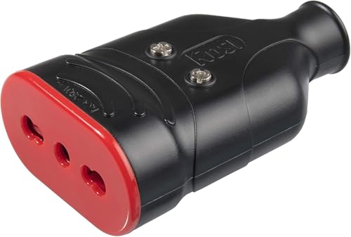 RS78205 ROSI Presa Mobile Antischiacciamento Elaplug 10/16A | Confezione da 30 prese NERE 220V con 2 poli + Terra