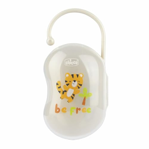 Neutral Gray Soother Holder for 2 Pacifiers - Practical and Hygienic