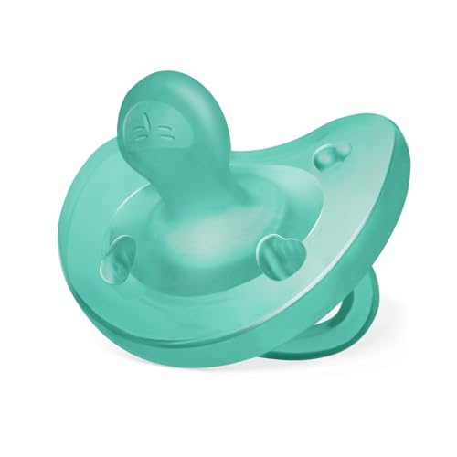 PhysioForma Ciuccio in Silicone 6 - 16 Mesi, Set di Gommotti Morbidi e Delicati, Supportano la Respirazione Fisiologica e Favoriscono il Corretto Sviluppo della Bocca, Azzurro