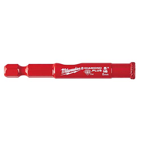 MILWAUKEE Diamond Plus™ Punta Diamantata 8mm 1/4" Attacco Hex Esagonale