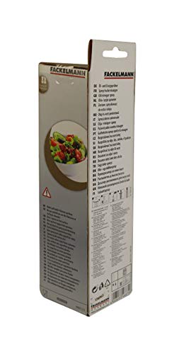 Fackelmann Oliera Trasparente a Spruzzo, Acciaio Inox, Argento, 200 ml