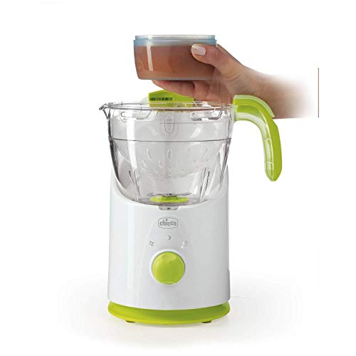Chicco Cuocipappa Multifunzione Easy Meal per lo Svezzamento, Omogeneizzatore per Neonati e Bambini, Frullatore e Scaldapappa, con Cottura a Vapore e grattugia Cut Express, Riscalda e Scongela