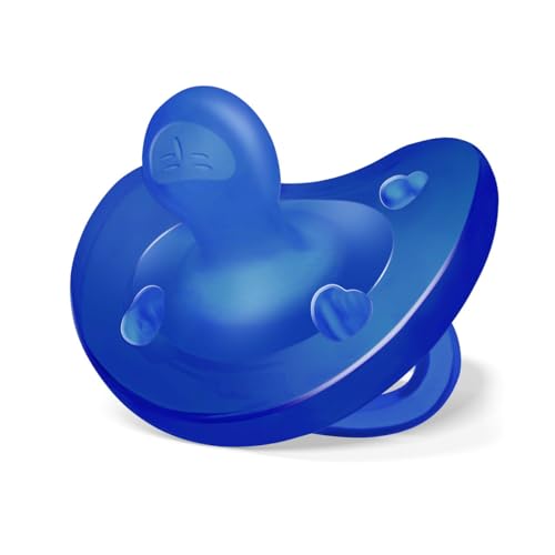 PhysioForma Ciuccio in Silicone 16 - 36 Mesi, Set di Gommotti Morbidi e Delicati, Supportano la Respirazione Fisiologica e Favoriscono il Corretto Sviluppo della Bocca, Azzurro
