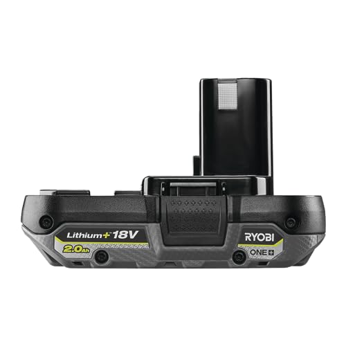 Ryobi RB1820C Batteria al Litio+ 18 V One+ 2,0 Ah Compatta, con Indicatore dello Stato di Carica, di Lunga Durata, Scocca con Protezione dagli Impatti