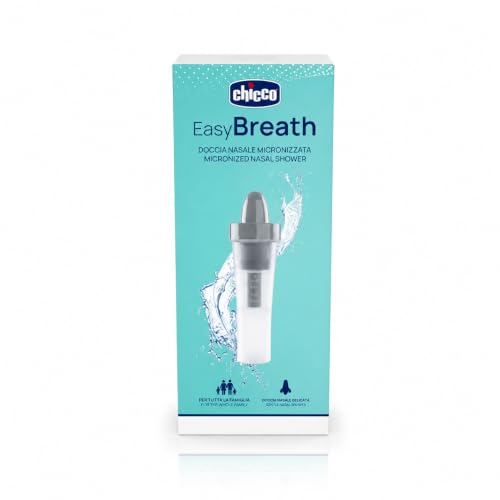 Chicco Kit Completo Aerosol a Pistone, con Mascherina Pediatrica e per Adulti, Ampolla Breath Enhanced, Boccaglio, Forcella Nasale, Filtri, e Doccia Nasale