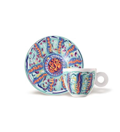 Illy Art Collection Sol Calero | 25367 Un Set da 4 Tazze da Cappuccino, Numerate e Firmate dall'artista