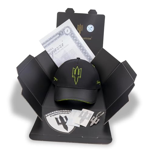 Carpe Diem Shop FUMAGAZZI | Berretto Cappello con Visiera Combo “SquadraCorse” NeroVerde Tema carbonio