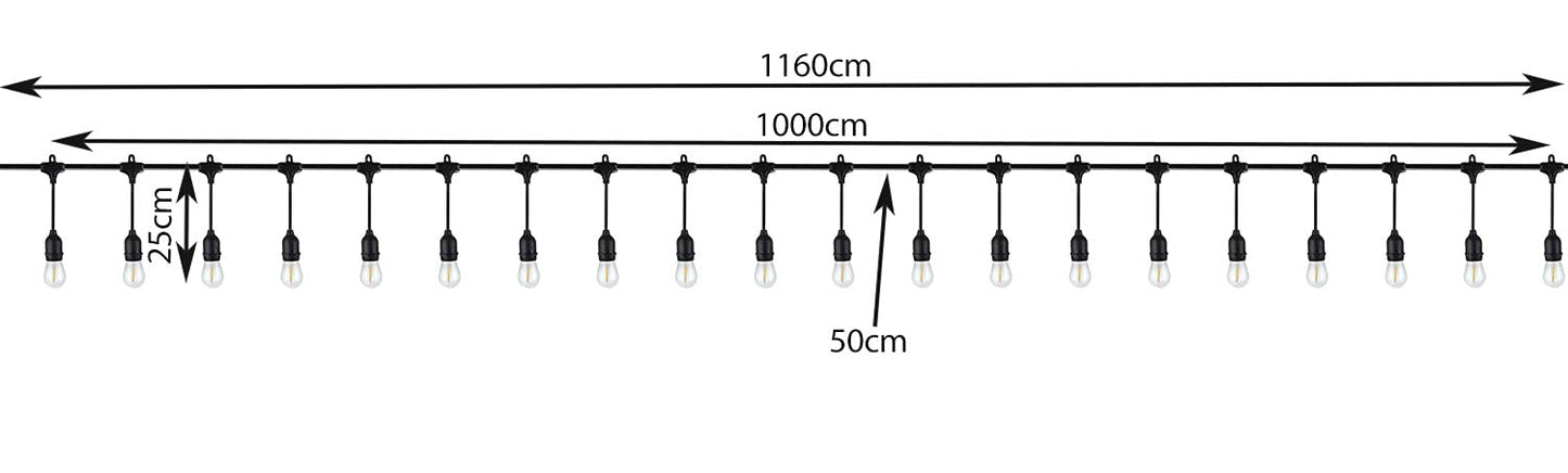 Iso trade 15617 Ghirlanda Luminosa Solare da Esterno 10 m