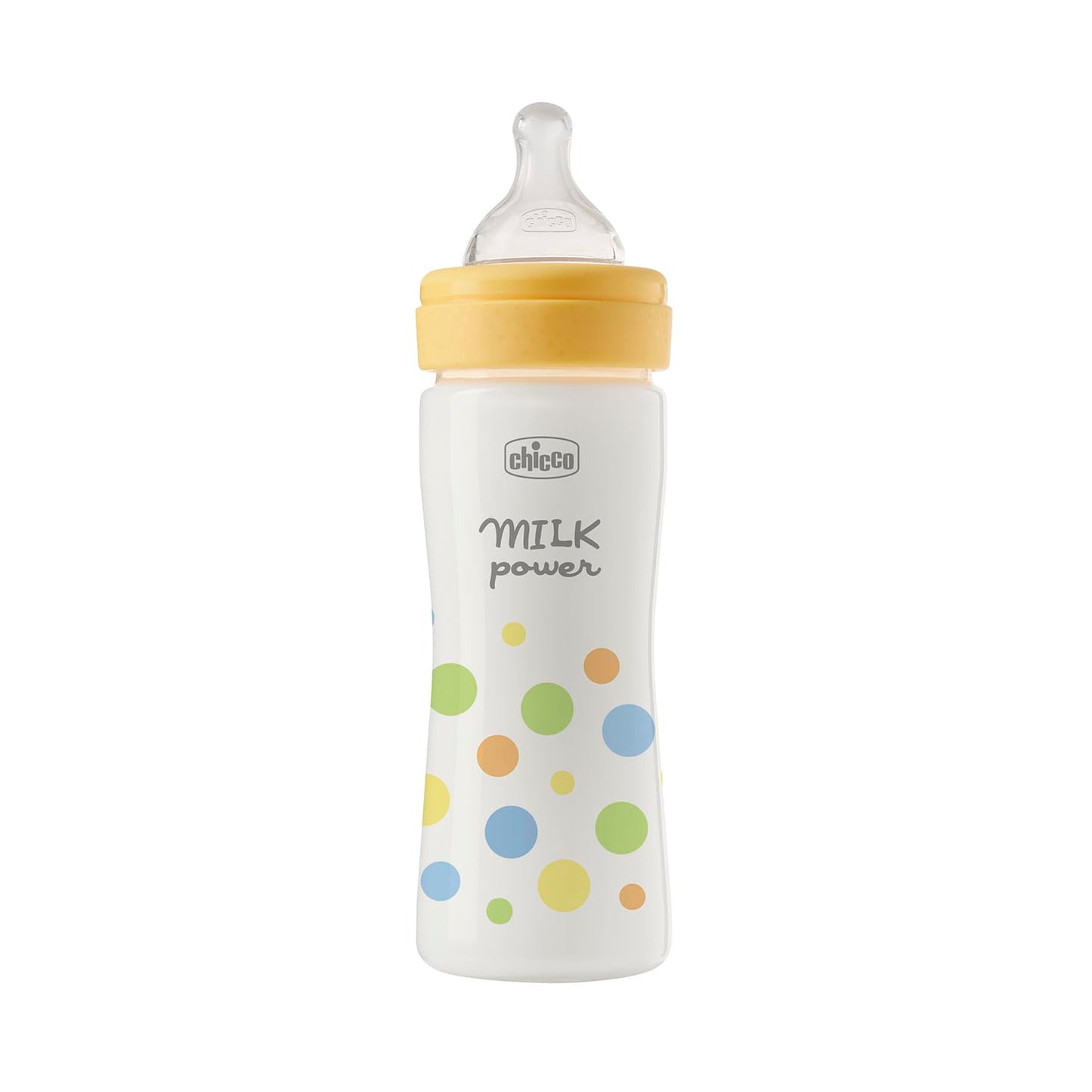 Chicco Biberon Perfect Easy Flusso Medio, con Tettarella Physio in Morbido Silicone e Finitura Soft Sense, Anticolica, Riduce Rigurgito e Irritabilità, Bottiglia in Plastica da 250ml, 2 Mesi+, Bambino