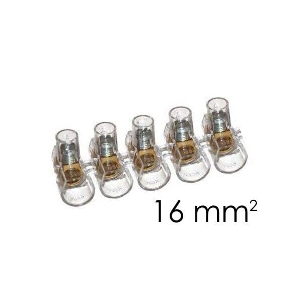 ROSI RS160 Morsetti a Barretta Trasparenti Divisibili 5pz Sezione 16 mmq