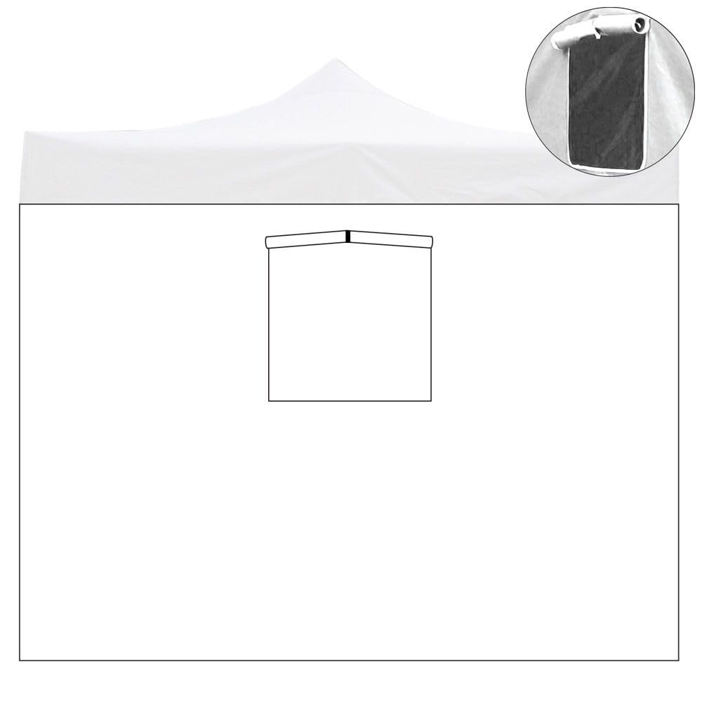 Telo laterale con finestra gazebo 3x3mt tessuto Oxford 600D impermeabile 9005/3