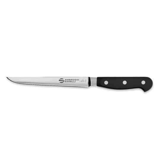 Ambrogio Sanelli, Maitre Coltello Disosso, Coltello Cucina per Disossare con Lama Liscia in Acciaio Inox all'Azoto 16 cm e Manico Ergonomico, Coltelli da Cucina Professionali, Made in Italy