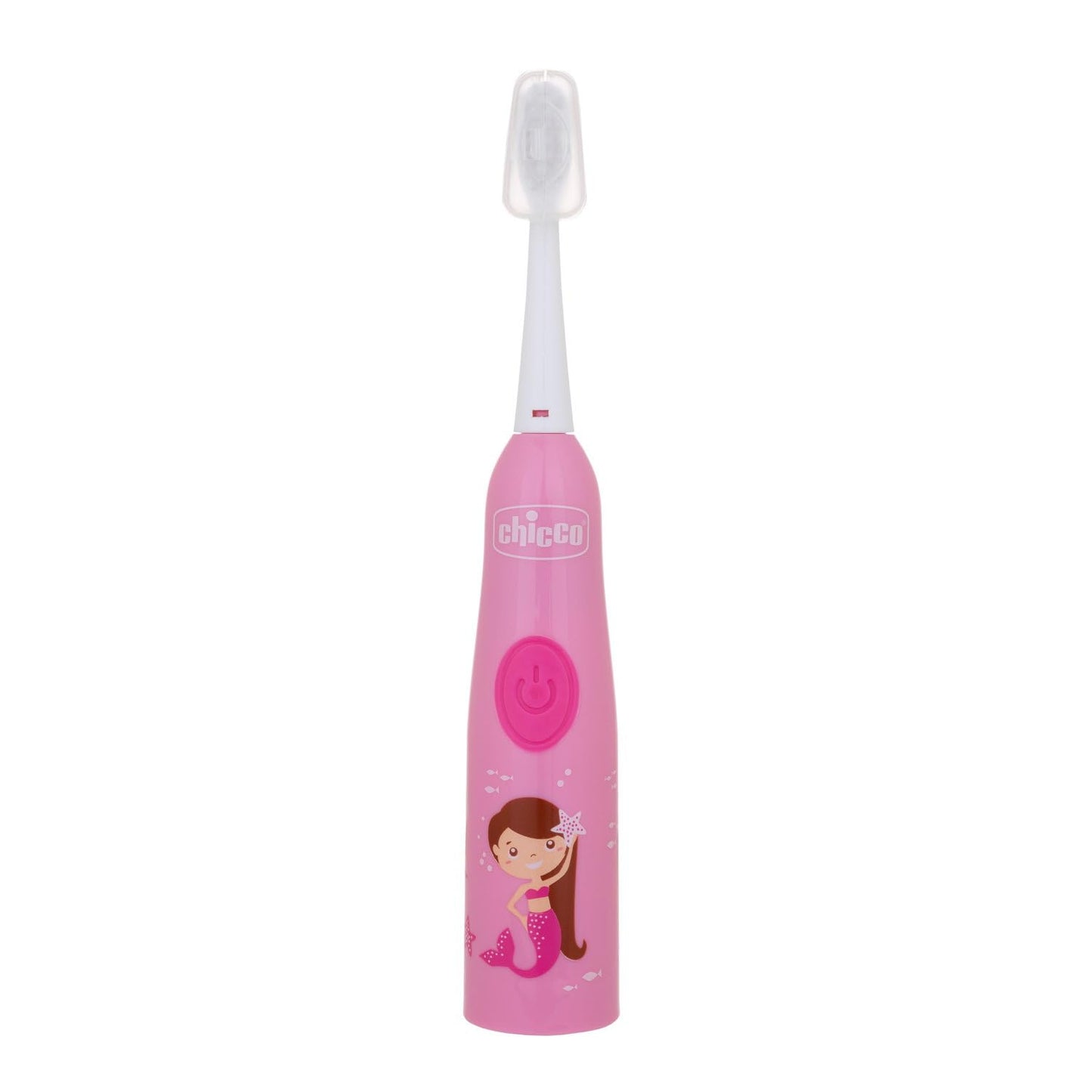Chicco Spazzolino Elettrico Bambini, Setole Morbide, Delicato Sulle Gengive, Con Batterie Sostituibili E Testina Di Ricambio, Rosa, 3 Mesi+