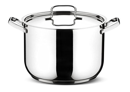 Lagostina Set of Induction, Gas and Oven Cookware in 18/10 Stainless Steel, 13 Pieces, Triple Layer Lagoseal Plus Bottom, Cookware Set with 4 Saucepans, 2 Saucepans, 4 Lids, 3 Kitchen Utensils