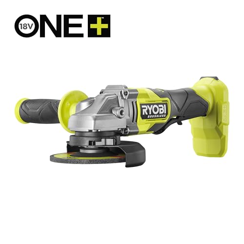 Ryobi RAG18BL-0 Smerigliatrice Angolare Brushless a Batteria 18V ONE+, Batteria Non Inclusa, Diametro Disco 125mm