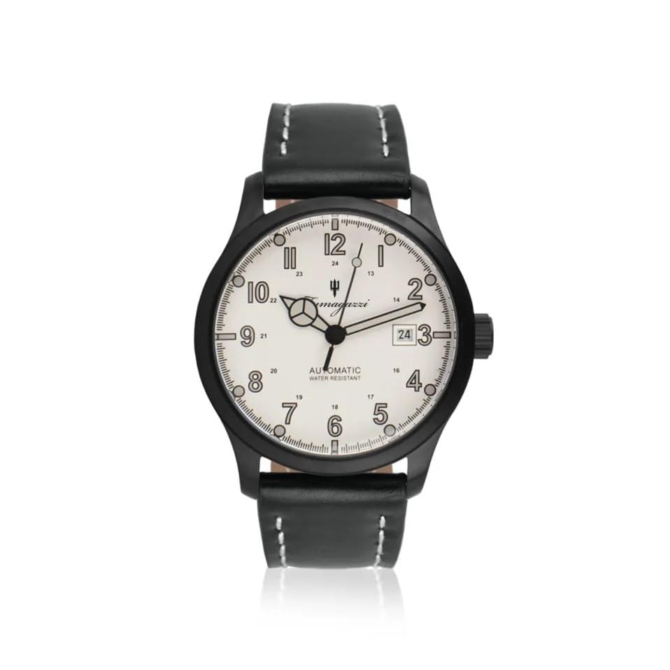 Orologio Fumagazzi Vampiro Bianco | ø 41 mm Movimento Automatico | Cinturino Vera Pelle 22/20 mm, 5 ATM.