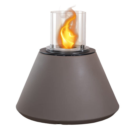 Divina Fire Camino a bioetanolo braciere da Giardino da Terra per Interno Esterno Stromboli Tortora d.60 x h56