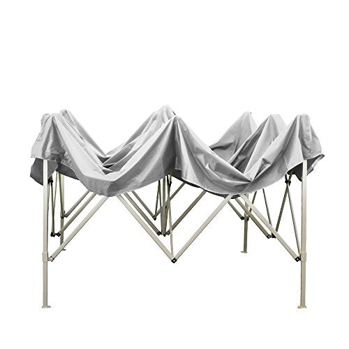 EverGreen Gazebo richiudibile 3x3 m pieghevole telo bianco in PVC 100% impermeabile 9006