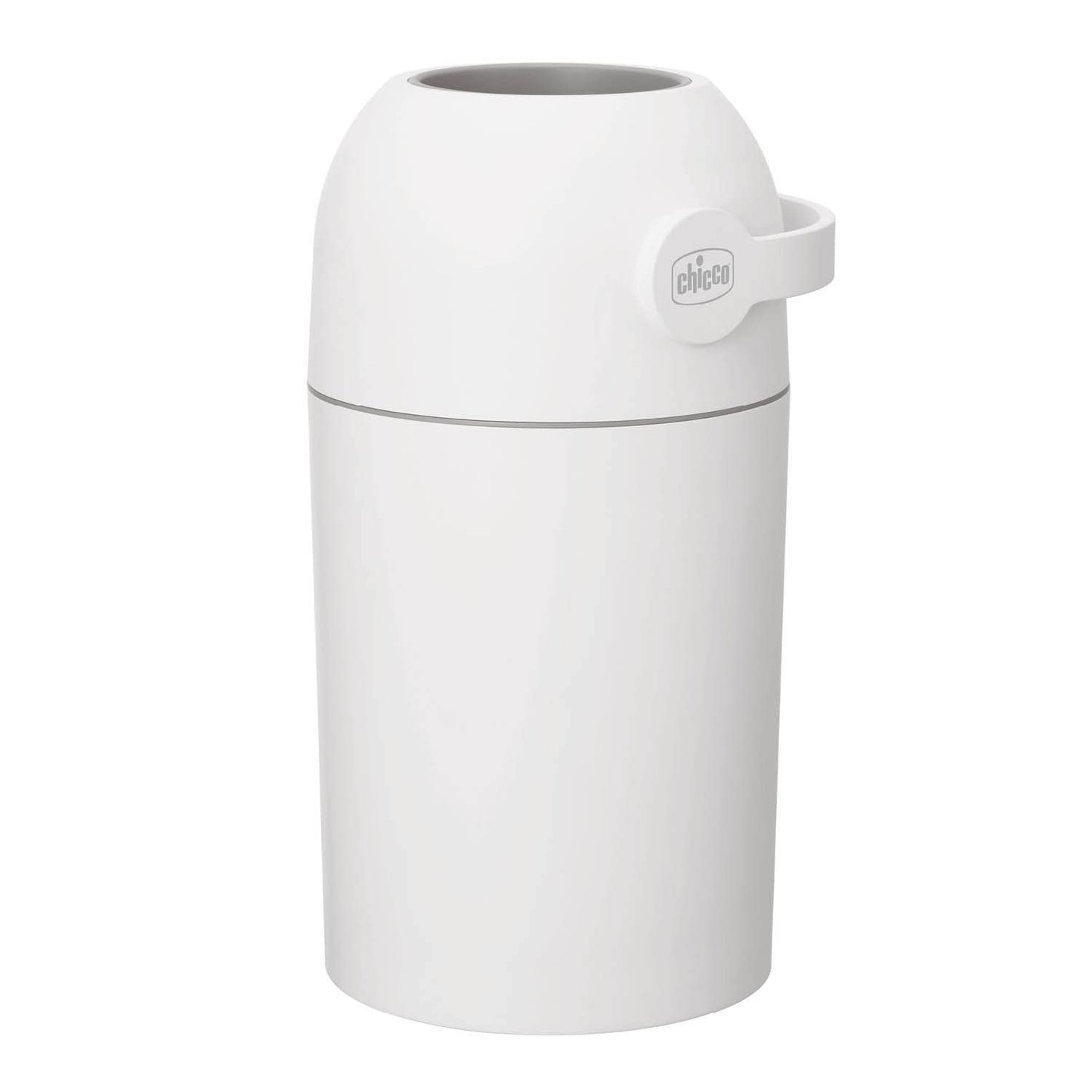 Chicco Mangiapannolini Controlla Odori, Smaltimento Pannolini, Cestino Contenitore Compatto e Salvaspazio, Non servono ricariche, si usano i normali Sacchetti, Bianco
