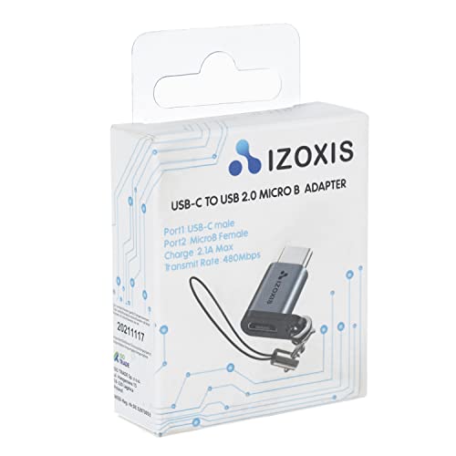 Izoxis Adattatore USB tipo C a Micro USB 2 ricarica trasferimento dati 18933