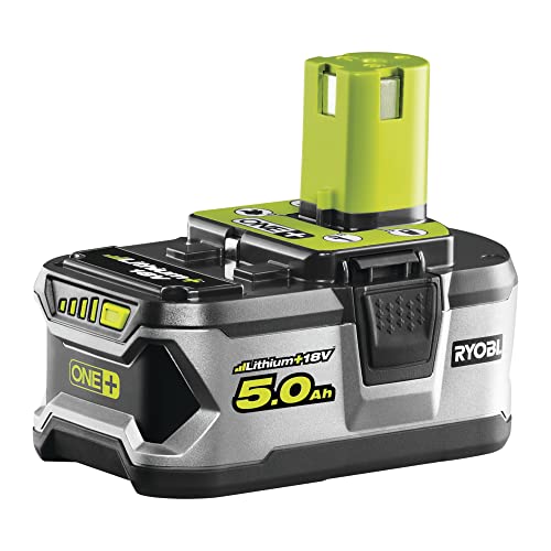 Ryobi RC18120-150 Kit Ryobi con Caricabatterie e 1 Batteria da5.0Ah al Litio 18V ONE+, con 4 Indicatori di Stato di Carica, Grande Autonomia
