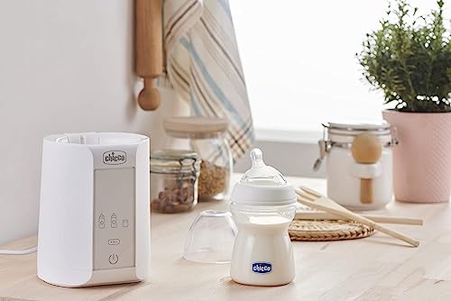 Scaldabiberon Portatile Da Viaggio E Scaldapappa Con Tre Programmi E Spegnimento Automatico, Bianco, 14 x 14 x 17.5 cm; 820 grammi
