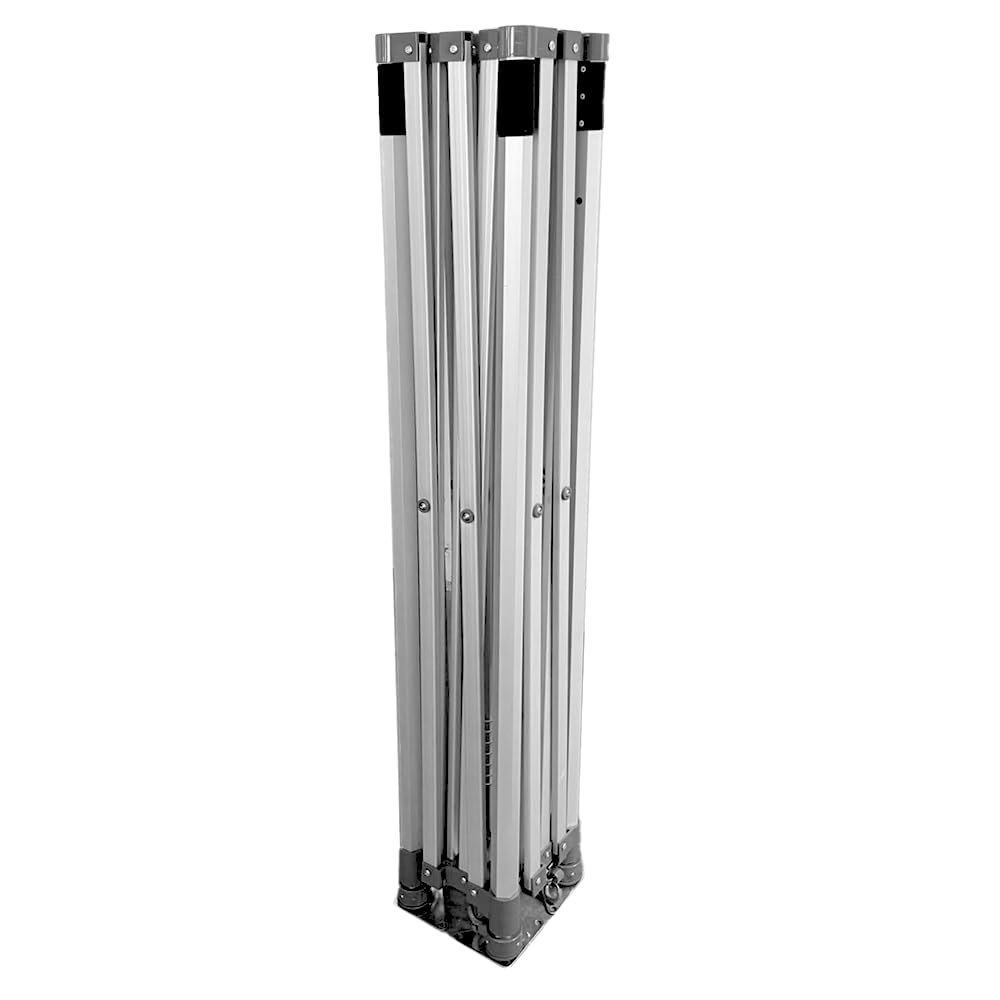 Gazebo richiudibile in alluminio professionale struttura esagonale MARKET-PRO 3X3 Bianco impermeabile