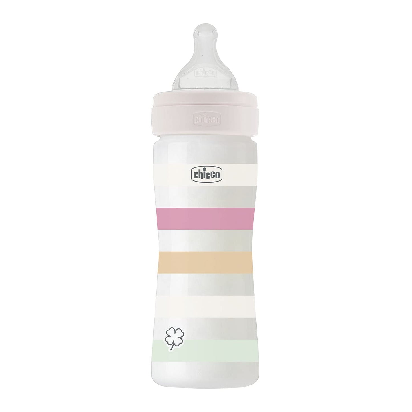 Biberon Benessere Flusso Medio, con Tettarella Physio in Morbido Silicone e Finitura Soft Sense, Anticolica, Riduce Rigurgito e Irritabilità, Bottiglia in Plastica da 250 ml, 2 Mesi+, Bambina