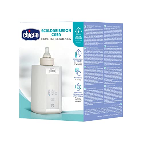 Chicco Scaldabiberon Neonato E Scalda Pappa Con Tre Programmi E Spegnimento Automatico, Bianco, 14 x 14 x 17.5 cm; 481 grammi