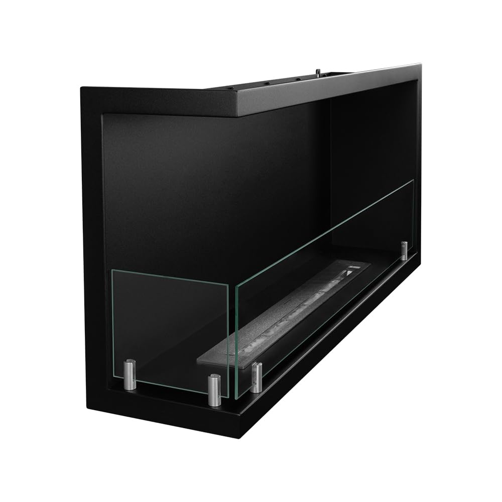 Divina Fire Camino a bioetanolo da Incasso ad Angolo biocamino angolare 90x45 SUTRI 90 SX