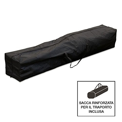 EverGreen Gazebo richiudibile 3x3 m pieghevole telo bianco in PVC 100% impermeabile 9006