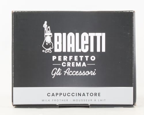 Bialetti Milk Frother Elettrico, Montalatte per Cappuccino, Capacità 150 Ml Cappuccino O 300 Ml Latte Caldo, Bianco