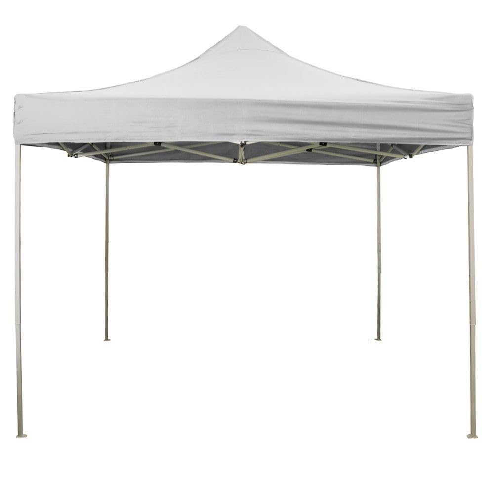 Divina Garden Telo Laterale 2x2m Bianco Impermeabile con Porta avvolgibile per Gazebo richiudibile