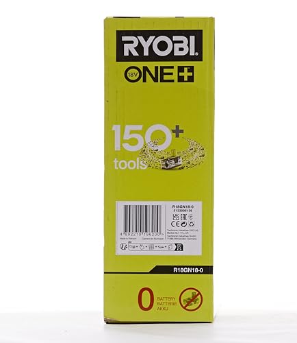 Ryobi R18GN18-0 Groppinatrice 18V ONE+, Tecnologia AirStrike, con Due Modalità d'Uso, Include una Leva di Rilascio per Groppini Inceppati, Groppini 18GA, Batteria Non Inclusa