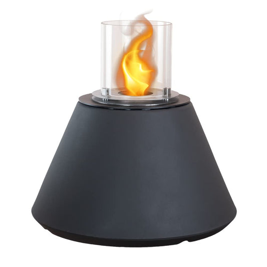 Divina Fire Camino a bioetanolo braciere da Giardino da Terra per Interno Esterno Stromboli Antracite d.60 x h56