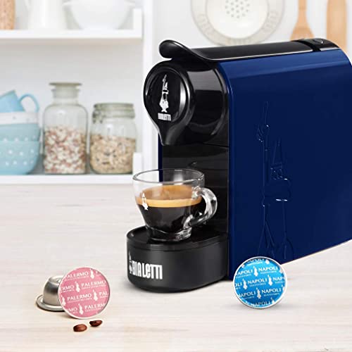 Bialetti Caffè D'Italia, Multipack 128 Capsule, 8 Box Da 16 Capsule, Napoli, Intensità 10, Compatibili con Macchine Bialetti sistema chiuso, 100% Alluminio