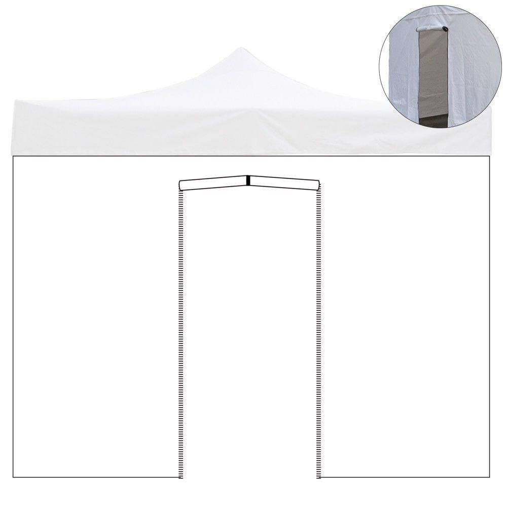 EverGreen Telo Laterale 4,5x2mt PVC con Porta avvolgibile per Gazebo 4,5x3mt 9011/4