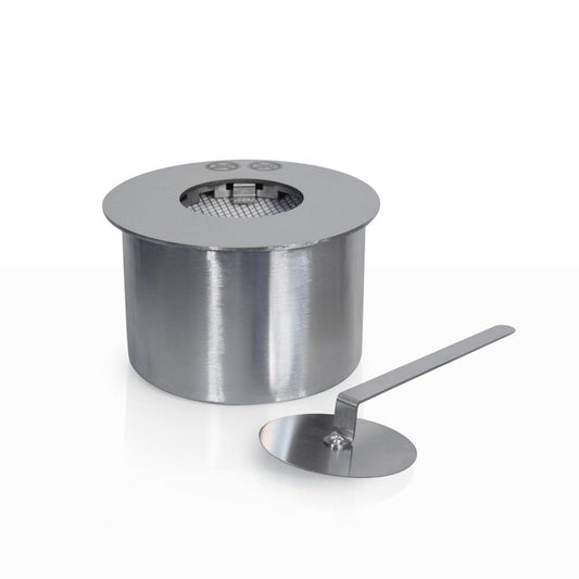 Divina Fire Bruciatore Tondo per Camino a bioetanolo biocamino Inox 1,5 lt d.17 cm