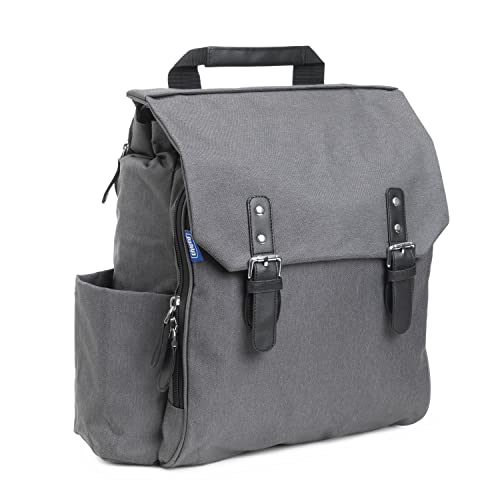 Chicco Lightweight and functional backpack for parents, equipped with thermal pockets, practical, elegant and functional, with magnetic closure, dark gray