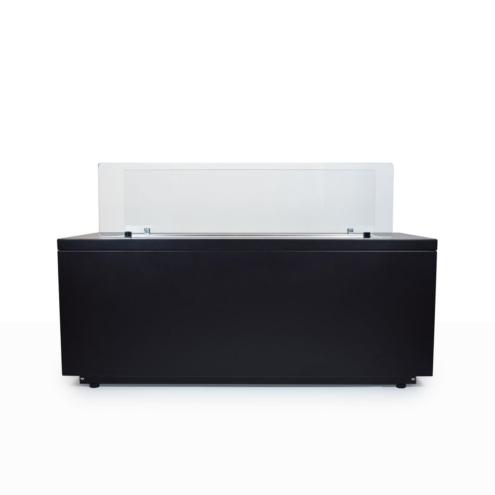 Divina Fire Camino a bioetanolo da Terra per Interno Esterno Caravaggio Nero L100xP40xH40 cm