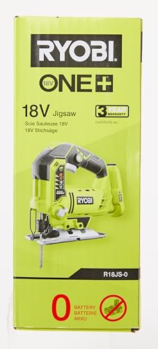 Ryobi R18JS-0 Seghetto Alternativo a Batteria 18V ONE+, Cambio Lama Senza Attrezzi, Movimento Regolabile in 4 Posizioni, Batteria Non Inclusa